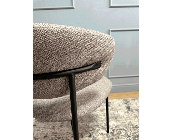 Дизайнерский стул Lory букле капучино, изображение 12 | Интернет магазин мебели и декора LifeDekor