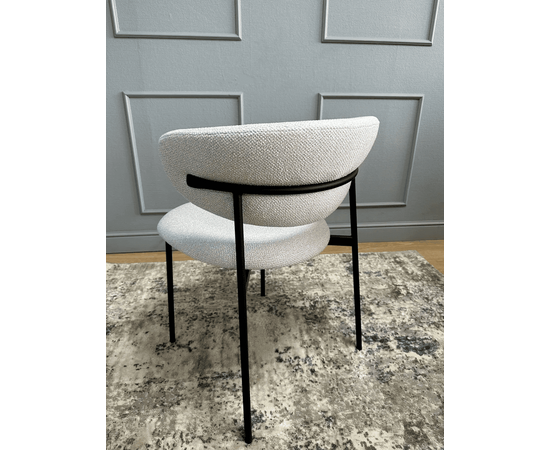 Дизайнерский стул Lory букле светло-серый, изображение 7 | Интернет магазин мебели и декора LifeDekor