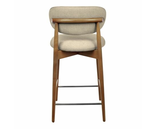 Стул полубарный Lucas 3 латте букле ножки цвета орех, изображение 4 | Интернет магазин мебели и декора LifeDekor