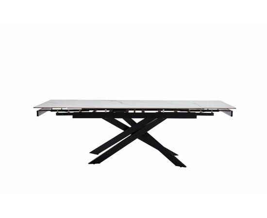 Стол керамический Titan 160-240*90*76 белый глянцевый / опора черный металл, изображение 3 | Интернет магазин мебели и декора LifeDekor