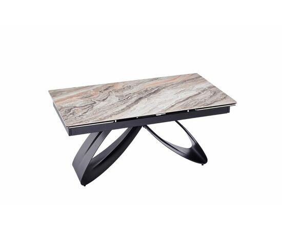 Стол керамический Enzo160-240*90 серый глянец/черный, изображение 5 | Интернет магазин мебели и декора LifeDekor