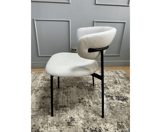 Дизайнерский стул Lory букле светло-серый, изображение 9 | Интернет магазин мебели и декора LifeDekor