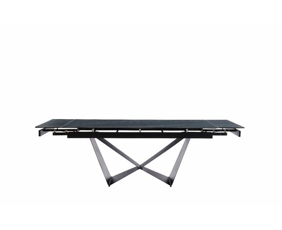 Стол керамический Persey 180-240*90*76 черный / опора черный металл, изображение 3 | Интернет магазин мебели и декора LifeDekor