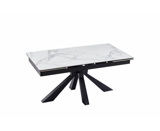 Стол керамический Dick 160-240*90*76 белый глянцевый/черный, изображение 8 | Интернет магазин мебели и декора LifeDekor