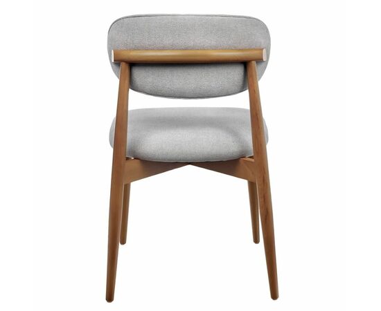 Стул Lucas 3 серый букле с ножками цвета орех, изображение 4 | Интернет магазин мебели и декора LifeDekor