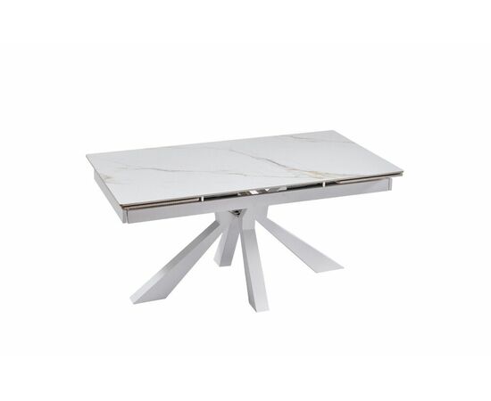 Стол керамический Dick 160-240*90*76 белый глянцевый/белый, изображение 5 | Интернет магазин мебели и декора LifeDekor