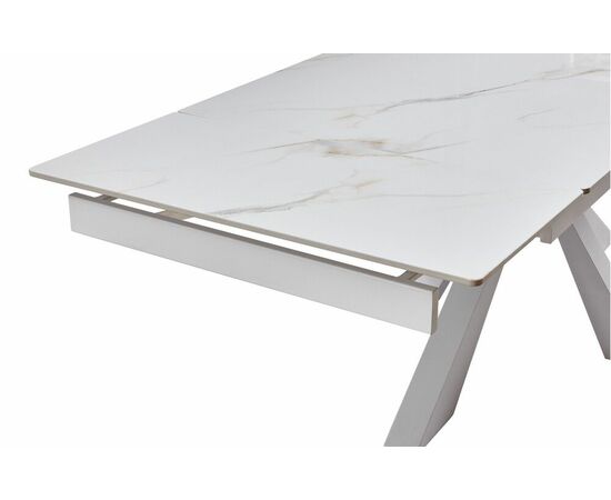 Стол керамический Dick 160-240*90*76 белый глянцевый/белый, изображение 7 | Интернет магазин мебели и декора LifeDekor