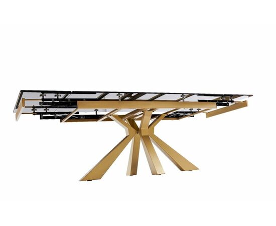 Стол керамический Dick 160-240*90*76 черный матовый/бронза, изображение 6 | Интернет магазин мебели и декора LifeDekor