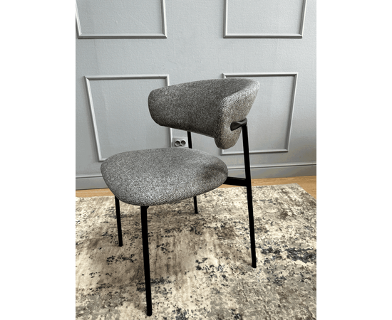 Дизайнерский стул Lory букле серый, изображение 13 | Интернет магазин мебели и декора LifeDekor