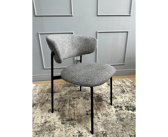 Дизайнерский стул Lory букле серый, изображение 16 | Интернет магазин мебели и декора LifeDekor