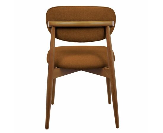 Стул Lucas 3 терракотовый букле с ножками цвета орех, изображение 4 | Интернет магазин мебели и декора LifeDekor