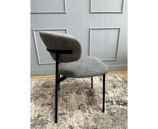 Дизайнерский стул Lory букле серый, изображение 7 | Интернет магазин мебели и декора LifeDekor