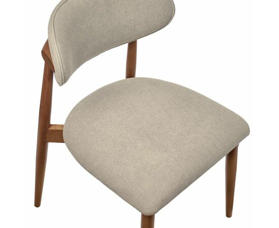 Стул Lucas 3 латте букле с ножками цвета орех, изображение 5 | Интернет магазин мебели и декора LifeDekor