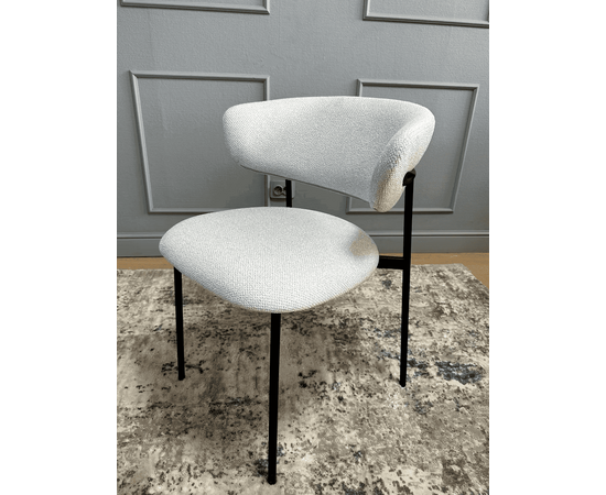 Дизайнерский стул Lory букле светло-серый, изображение 10 | Интернет магазин мебели и декора LifeDekor