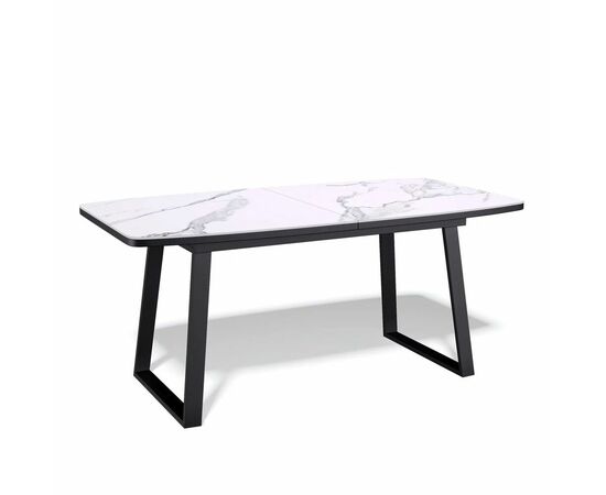 Стол керамический Vavilon 140-180*80*76 белый мрамор/черный | Интернет магазин мебели и декора LifeDekor