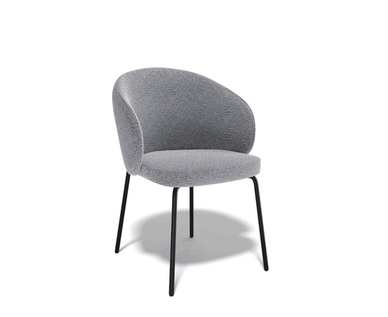 Дизайнерский стул Lucky букле серый | Интернет магазин мебели и декора LifeDekor