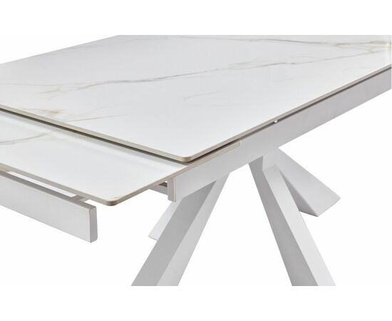 Стол керамический Dick 160-240*90*76 белый глянцевый/белый, изображение 8 | Интернет магазин мебели и декора LifeDekor