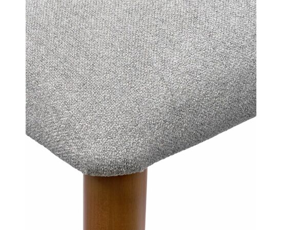 Стул Lucas 3 серый букле с ножками цвета орех, изображение 9 | Интернет магазин мебели и декора LifeDekor