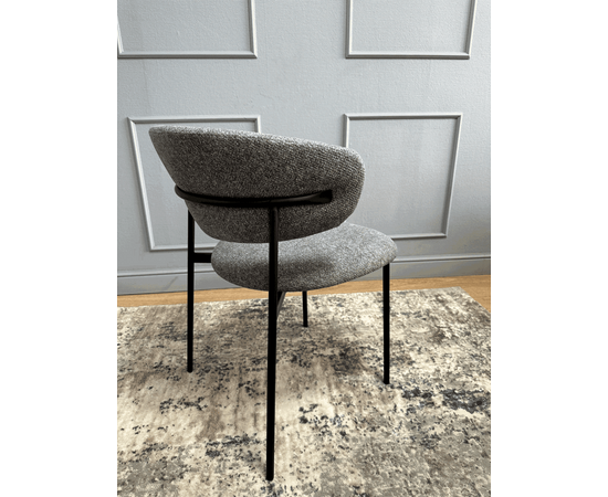 Дизайнерский стул Lory букле серый, изображение 8 | Интернет магазин мебели и декора LifeDekor