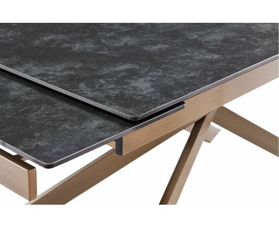 Стол керамический Titan 160-240*90*76 черный матовый / опора бронза, изображение 6 | Интернет магазин мебели и декора LifeDekor