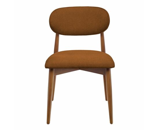 Стул Lucas 3 терракотовый букле с ножками цвета орех, изображение 2 | Интернет магазин мебели и декора LifeDekor