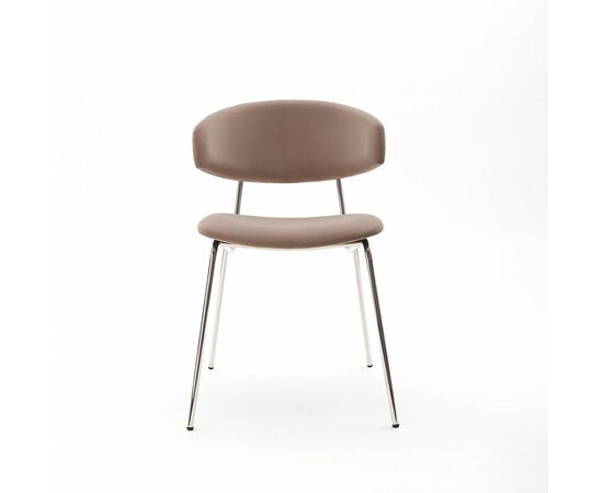 Дизайнерский стул FIT латте, основание хром, изображение 2 | Интернет магазин мебели и декора LifeDekor