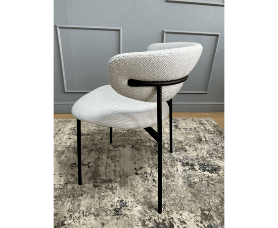 Дизайнерский стул Lory букле светло-серый, изображение 8 | Интернет магазин мебели и декора LifeDekor