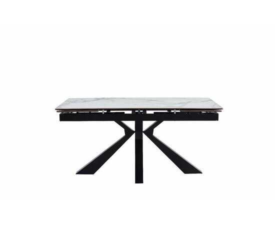 Стол керамический Dick 160-240*90*76 белый глянцевый/черный, изображение 6 | Интернет магазин мебели и декора LifeDekor