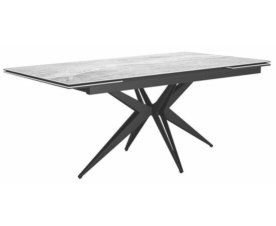Стол DikLine KW160 мрамор С31 (керамика серая глянец)/опоры черные | Интернет магазин мебели и декора LifeDekor