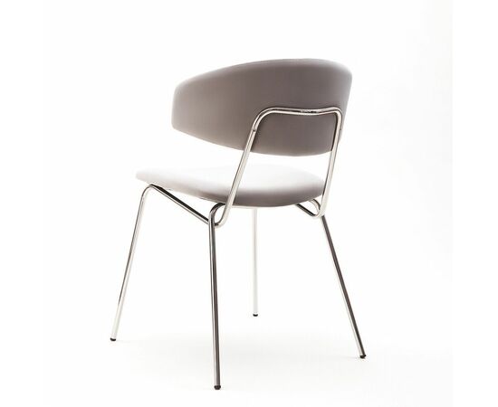 Дизайнерский стул FIT серый, основание хром, изображение 3 | Интернет магазин мебели и декора LifeDekor