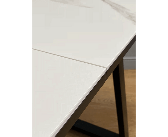 Стол керамический Vavilon 140-180*80*76 белый мрамор/черный, изображение 5 | Интернет магазин мебели и декора LifeDekor