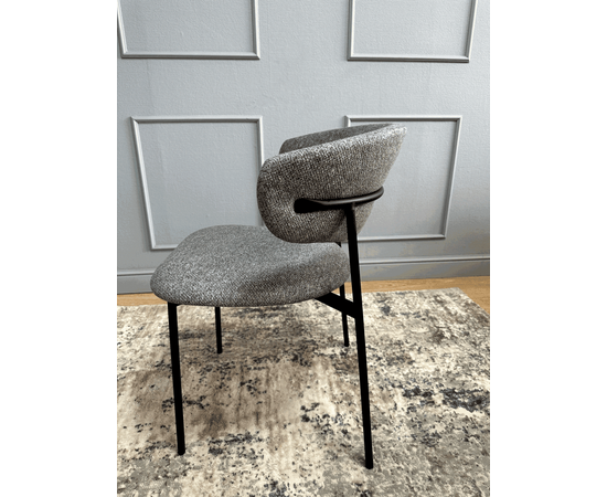 Дизайнерский стул Lory букле серый, изображение 11 | Интернет магазин мебели и декора LifeDekor