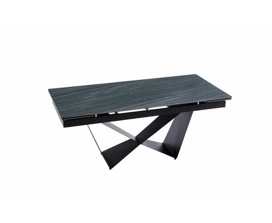 Стол керамический Persey 180-240*90*76 черный / опора черный металл | Интернет магазин мебели и декора LifeDekor