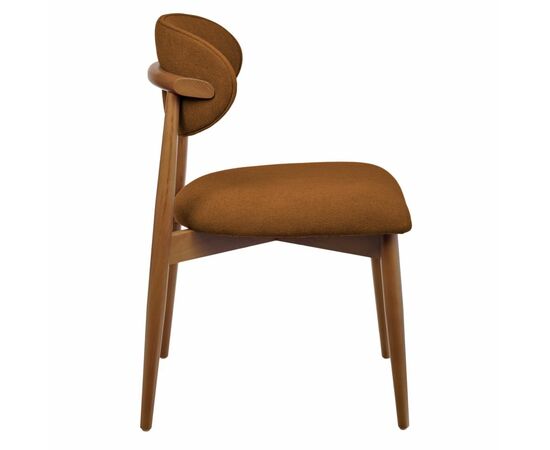 Стул Lucas 3 терракотовый букле с ножками цвета орех, изображение 3 | Интернет магазин мебели и декора LifeDekor