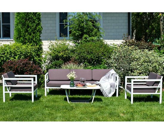 "Эстелья" диван трехместный, алюминиевый каркас, изображение 5 | Интернет магазин мебели и декора LifeDekor