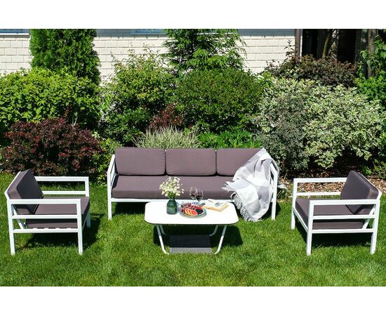 "Эстелья" диван трехместный, алюминиевый каркас, изображение 8 | Интернет магазин мебели и декора LifeDekor