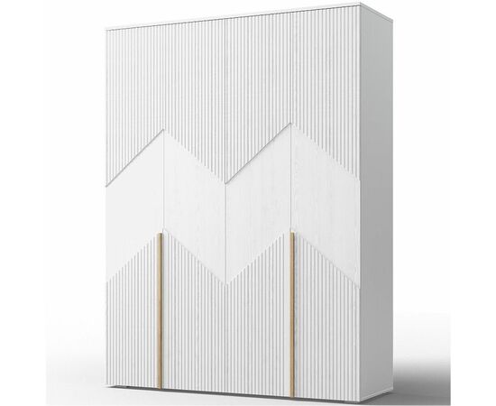 Шкаф «Оливия» 4Д КМК 0971.1, белый/ясень белый текстурный, изображение 2 | Интернет магазин мебели и декора LifeDekor