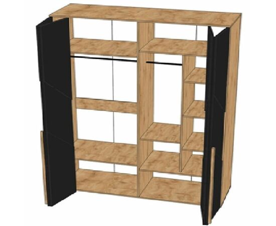 Шкаф «Оливия 1» 4Д КМК 0971.20, белый/ясень белый текстурный, изображение 5 | Интернет магазин мебели и декора LifeDekor