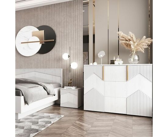 Тумба «Оливия» ПР КМК 0971.18, белый/ясень белый текстурный, изображение 5 | Интернет магазин мебели и декора LifeDekor