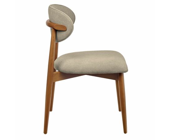 Стул Lucas 3 латте букле с ножками цвета орех, изображение 3 | Интернет магазин мебели и декора LifeDekor