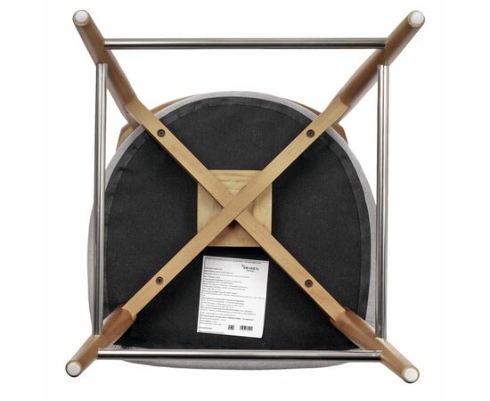 Стул полубарный Lucas 3 серый букле ножки цвета орех, изображение 11 | Интернет магазин мебели и декора LifeDekor