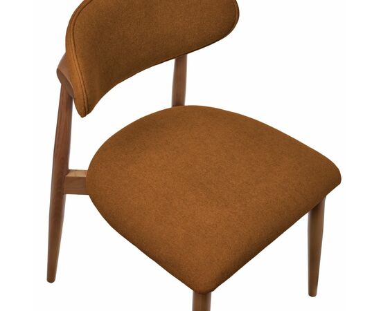 Стул Lucas 3 терракотовый букле с ножками цвета орех, изображение 5 | Интернет магазин мебели и декора LifeDekor