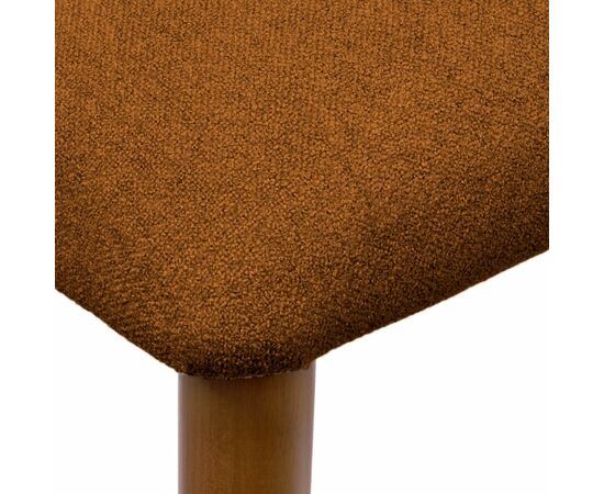 Стул полубарный Lucas 3 терракотовый букле, ножки цвета орех, изображение 9 | Интернет магазин мебели и декора LifeDekor