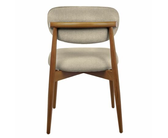 Стул Lucas 3 латте букле с ножками цвета орех, изображение 4 | Интернет магазин мебели и декора LifeDekor