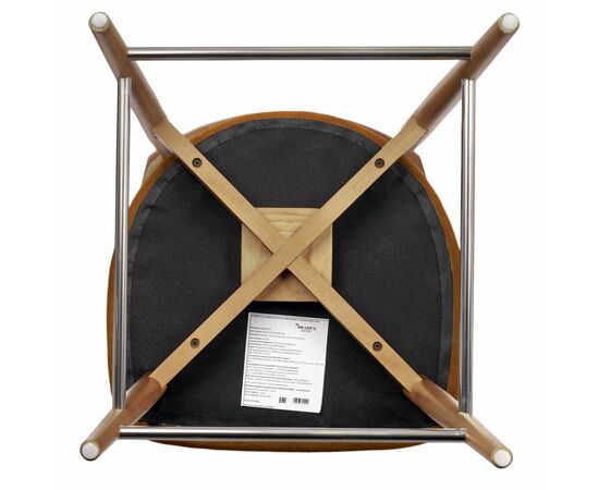 Стул полубарный Lucas 3 терракотовый букле, ножки цвета орех, изображение 11 | Интернет магазин мебели и декора LifeDekor