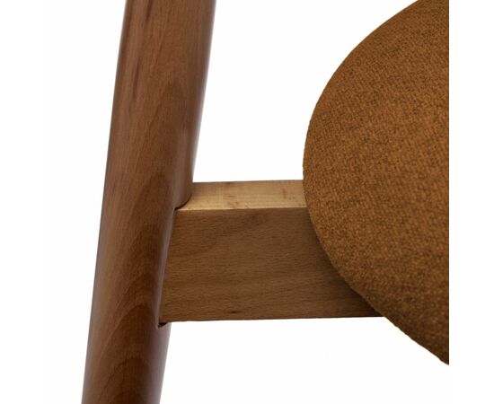 Стул Lucas 3 терракотовый букле с ножками цвета орех, изображение 8 | Интернет магазин мебели и декора LifeDekor