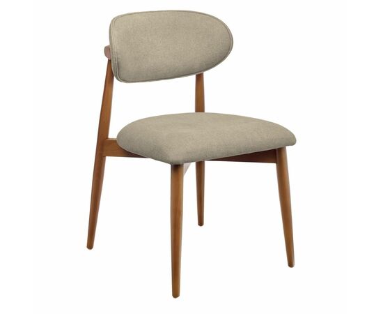 Стул Lucas 3 латте букле с ножками цвета орех | Интернет магазин мебели и декора LifeDekor