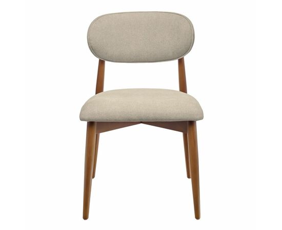 Стул Lucas 3 латте букле с ножками цвета орех, изображение 2 | Интернет магазин мебели и декора LifeDekor