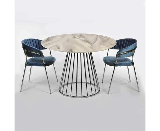 Стол Liverpool 100см, хромированные ножки, изображение 9 | Интернет магазин мебели и декора LifeDekor