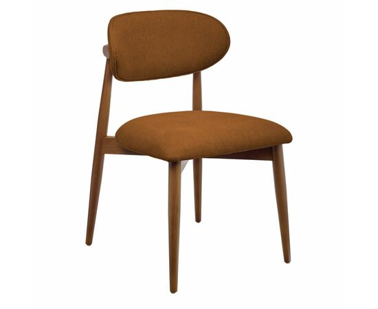 Стул Lucas 3 терракотовый букле с ножками цвета орех | Интернет магазин мебели и декора LifeDekor